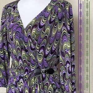 Geometric Print Sheath Dress